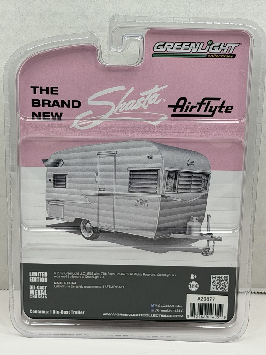 GreenLight Shasta Airflyte 15' Pink & White Camper Limited Edition