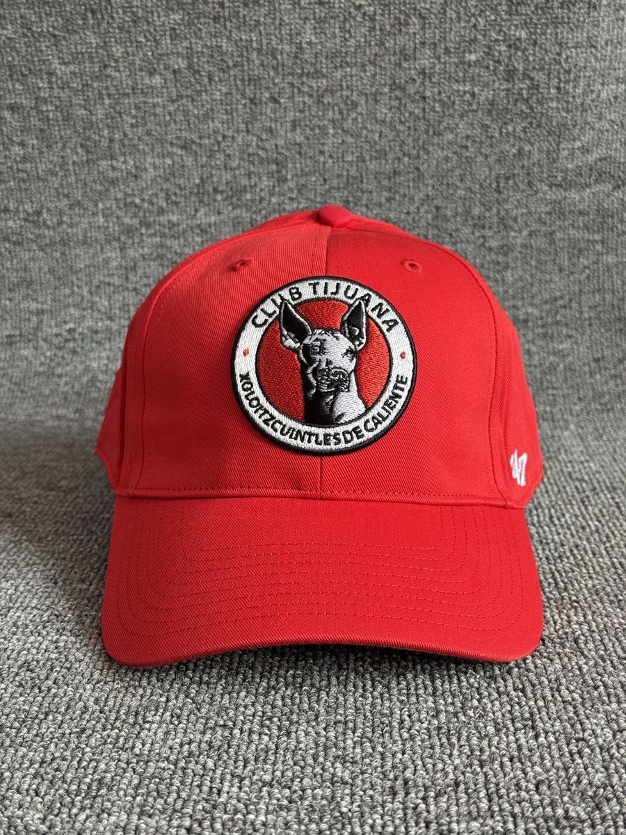 '47 Brand Club Tijuana Snapback Hat Red Curved Brim Soccer Cap