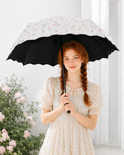 Waterproof  UV Protection Floral Umbrella