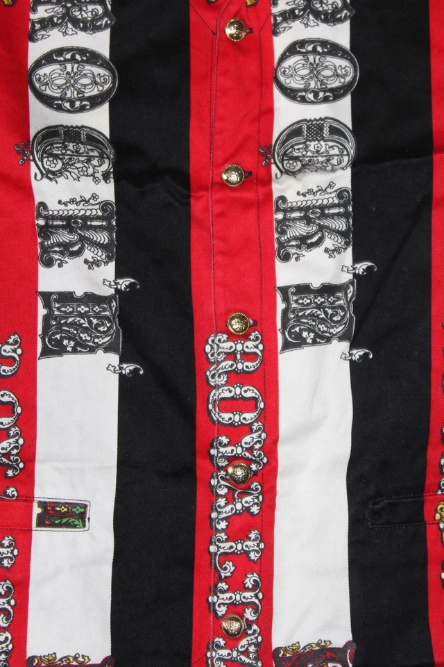 Versace Jeans Alta Costura Años 90 Vintage Rock N Royalty Camisa Chaleco Talla L Foto 4 de 4