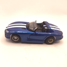 Tyco Dodge Viper 1228 LA Blue White Stripes Slot Car 440x2 Vintage