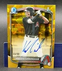 2025 Bowman Chrome Draft Sapphire Kayson Cunningham 1st GOLD AUTO /50 - Dbacks