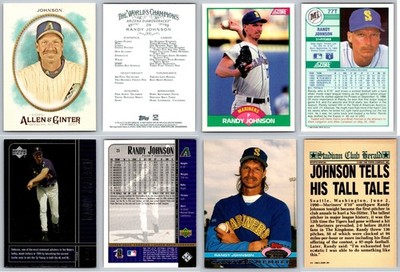 Randy Johnson 4 Card Collectors Lot - Mariners / Diamondbacks / Rookie - HOF