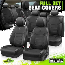 CAAP Driven Sport Series Full Set Seat Covers Cushion Protector for Car Black