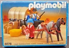 VINTAGE PLAYMOBIL WESTERN COVERED WAGON COWBOY FAMILY CARRIAGE  MADE IN GERMANY