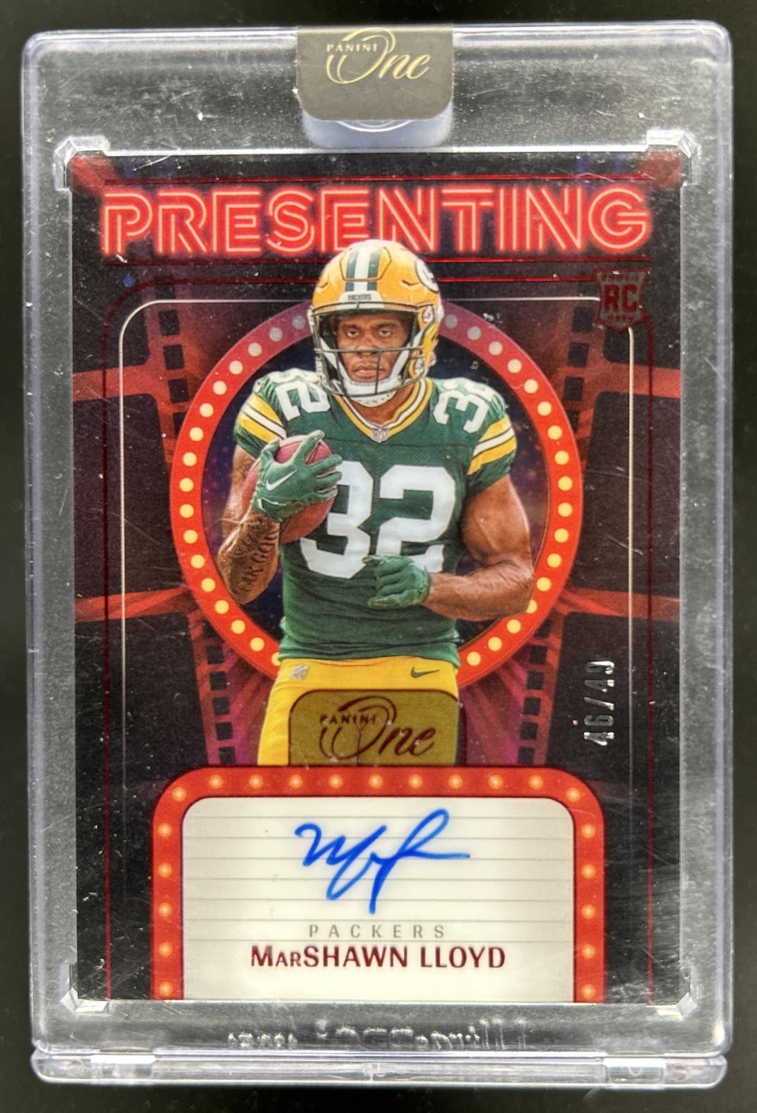 MarShawn Lloyd Panini One #169 Autograph Presenting Red