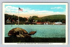 Lake Winnepesaukee NH-New Hampshire, the Weirs, Interlaken Park Vintage Postcard