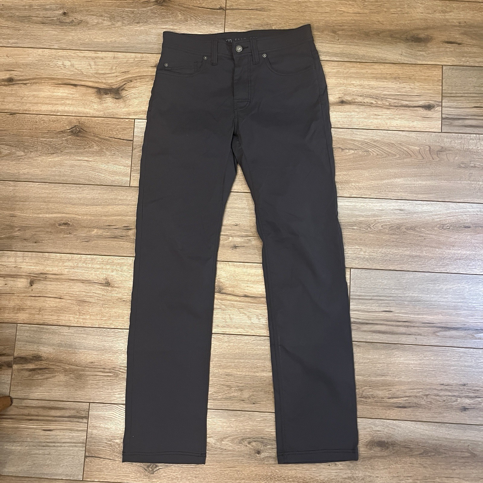 PrAna Pants Mens 30x34 Gray Brion Slim Fit Nylon Stretch 5 Pocket Hiking Outdoor