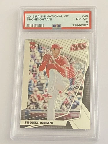 2018 Panini National Convention VIP Shohei Ohtani RC #46 PSA 8