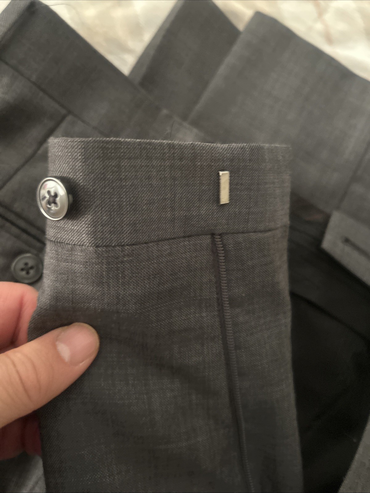 Calvin Klein Men's Solid Gray Suit 2-Piece Extreme Slim Fit thumbnail 9