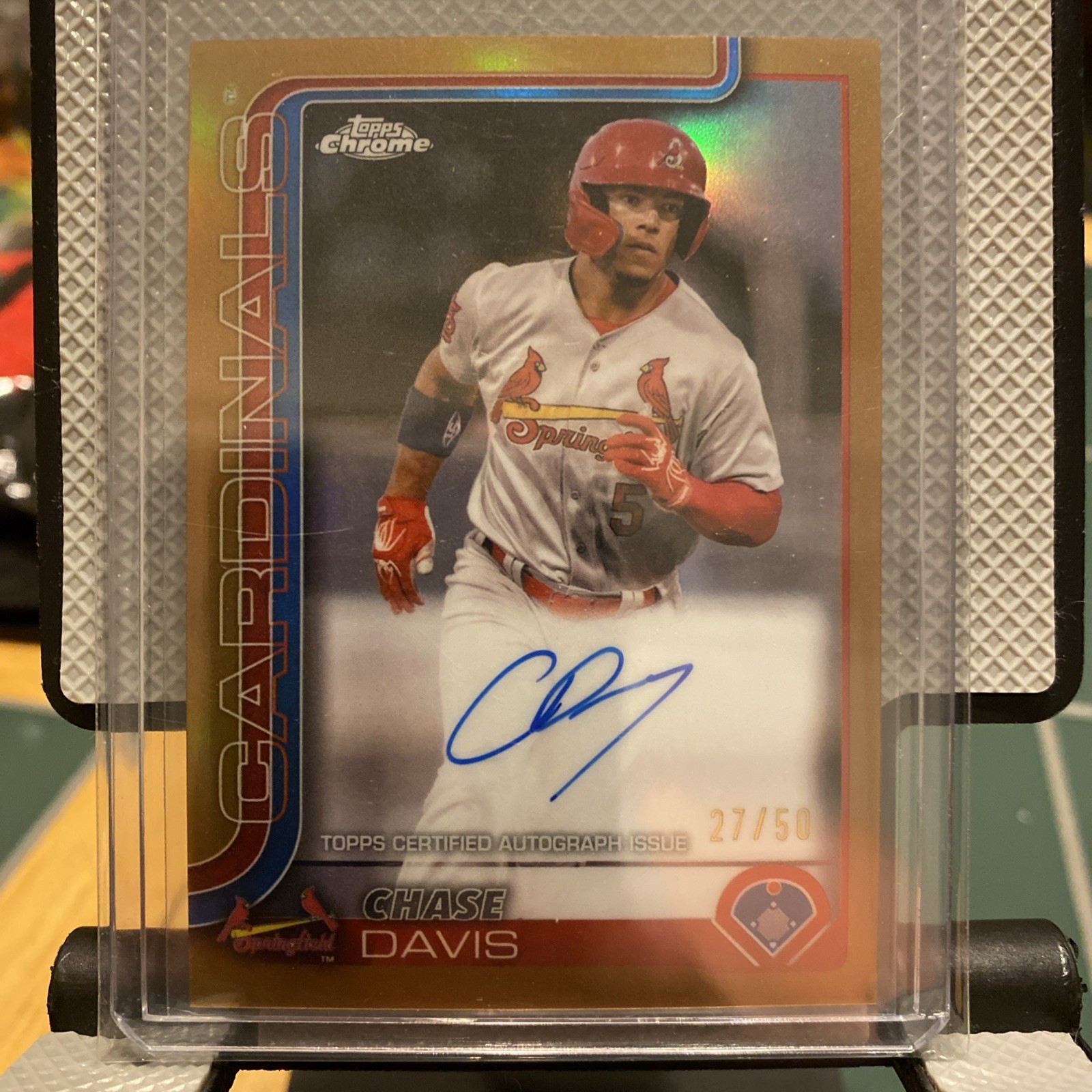 2025 Topps Pro Debut - Chrome Chase Davis #PDC-154 Gold Refractor Auto /50 