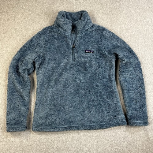 Patagonia Los Gatos Pullover Damen mittelblau Fleece Sherpa 1/4 Zip Jacke