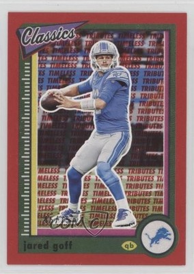 2022 Panini Classics Timeless Tributes Red 46/75 Jared Goff #29 00gy