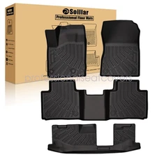 TPE Fits 2022-2025 Mitsubishi Outlander 3D Floor Mats Liners All-Weather Black