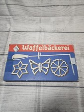 Waffelbackerei Rosette Cookie Mold Set in Original Box-Germany-3 Molds w/ Handle