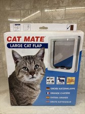 Cat Mate Large Med Small 4 Way Locking Cat Flap Pet Mate - 221 235 White