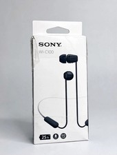 Sony WI-C100 Wireless Bluetooth In-Ear Headphones Black New Open Box