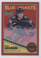 2019 O-Pee-Chee Platinum Retro Rookie Rainbow Red Kole Sherwood #R-63 Auto 0ef5