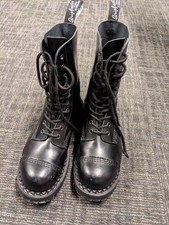 Gripfast Hi-Shine 10 Eye Steel Toe Derby Boots US Size 8