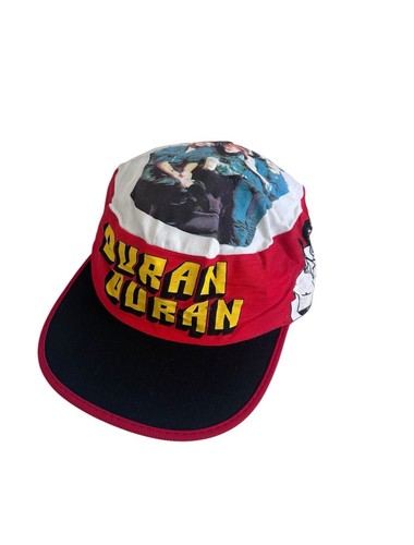 Vintage 1980’s Duran Duran Hat Painters Cap Graphic Print 57cm Music Band - Picture 1 of 12