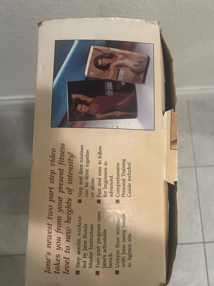 De Colección Jane Fonda Fitness Quest Paso Aeróbico 3 Niveles Elevador Entrenamiento Ejercicio con Cinta  Foto 3 de 4