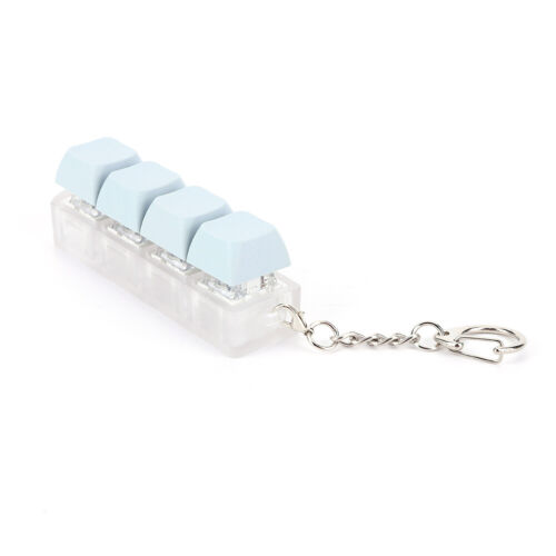 Keyboard Key Button Keycap Fidget Keychain Decompression (Light Blue) - Photo 3/6