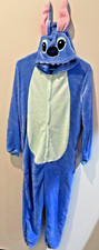 Disney Stitch Sleepsuit Plush Fluffy Adult Medium One Piece Halloween Costume