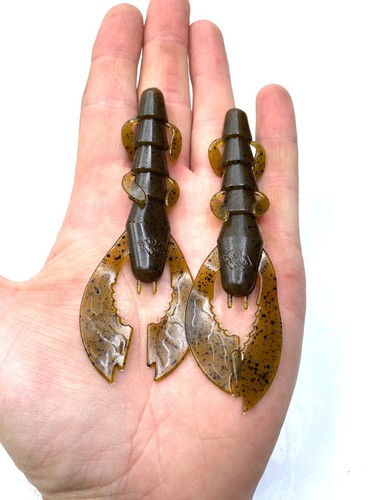 Remolque de pesca de lubina con garras flotantes señuelo de cangrejo de río lamer inferior de 20 quilates 4" - Imagen 44 de 48