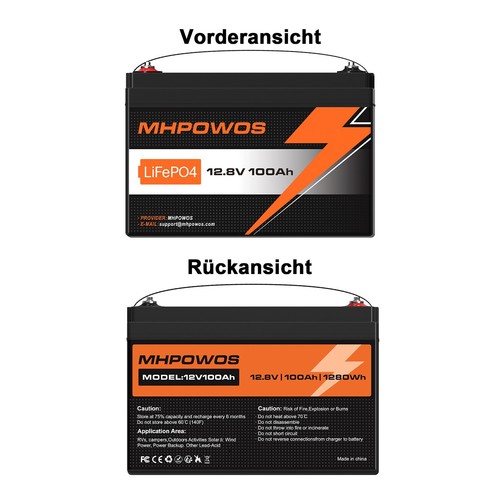 LiFePO4 Akku 100Ah 12 V Lithium Batterie BMS batterie lifepo4 12v 100ah 1280Wh - Bild 11 von 13