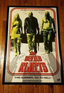 the devil's rejects signed 27x40 poster - sid haig/ mosley