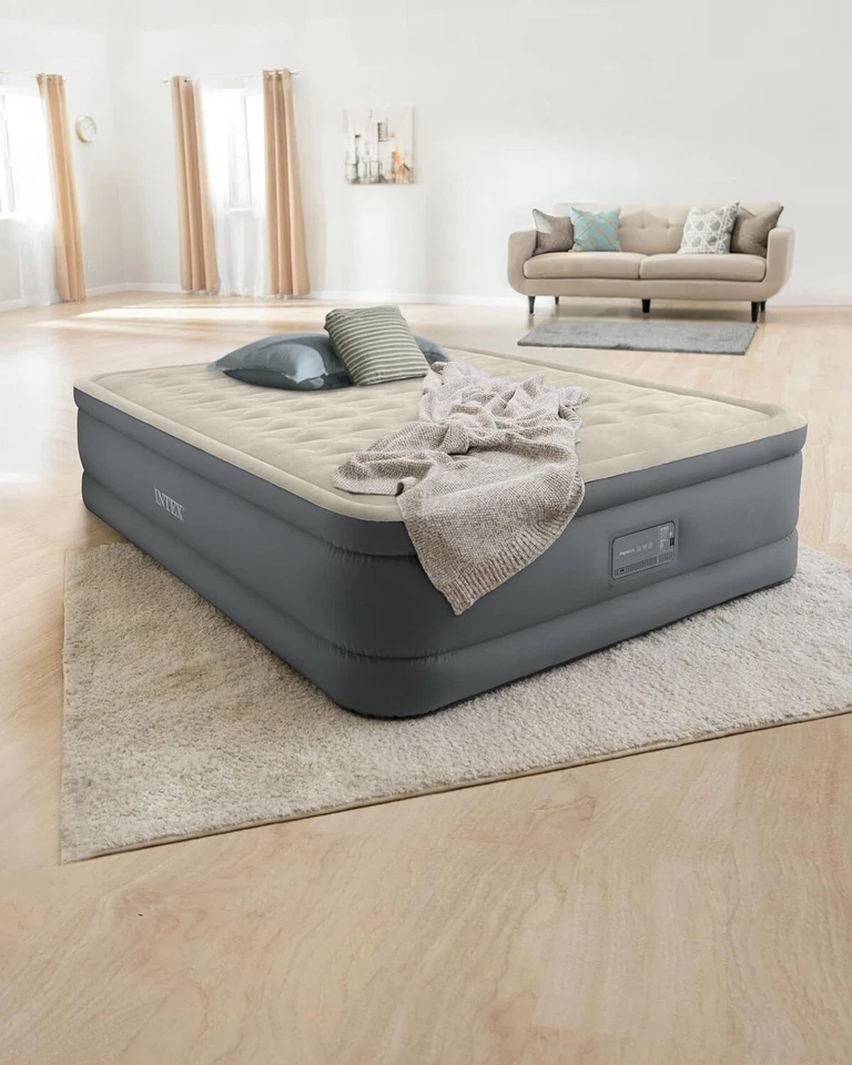 Nuevo Colchón de Aire Inflable Elevado Queen Caja Abierta Intex PremAire II 18" Foto 2 de 4