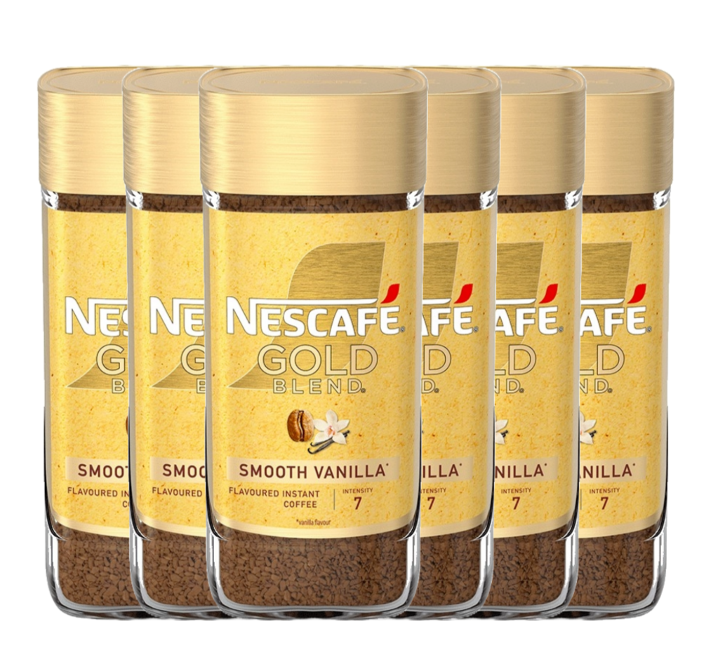 Nescafe Gold Blend Smooth Vanilla Instant Coffee Jars 95g - Pack