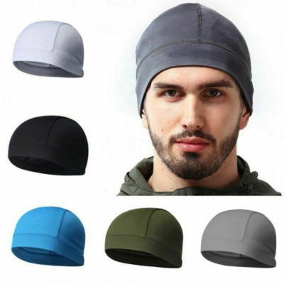 US Men/Woman Skull Cap Quick Dry Sports Sweat Beanie Hat Great Cycling Dome Caps