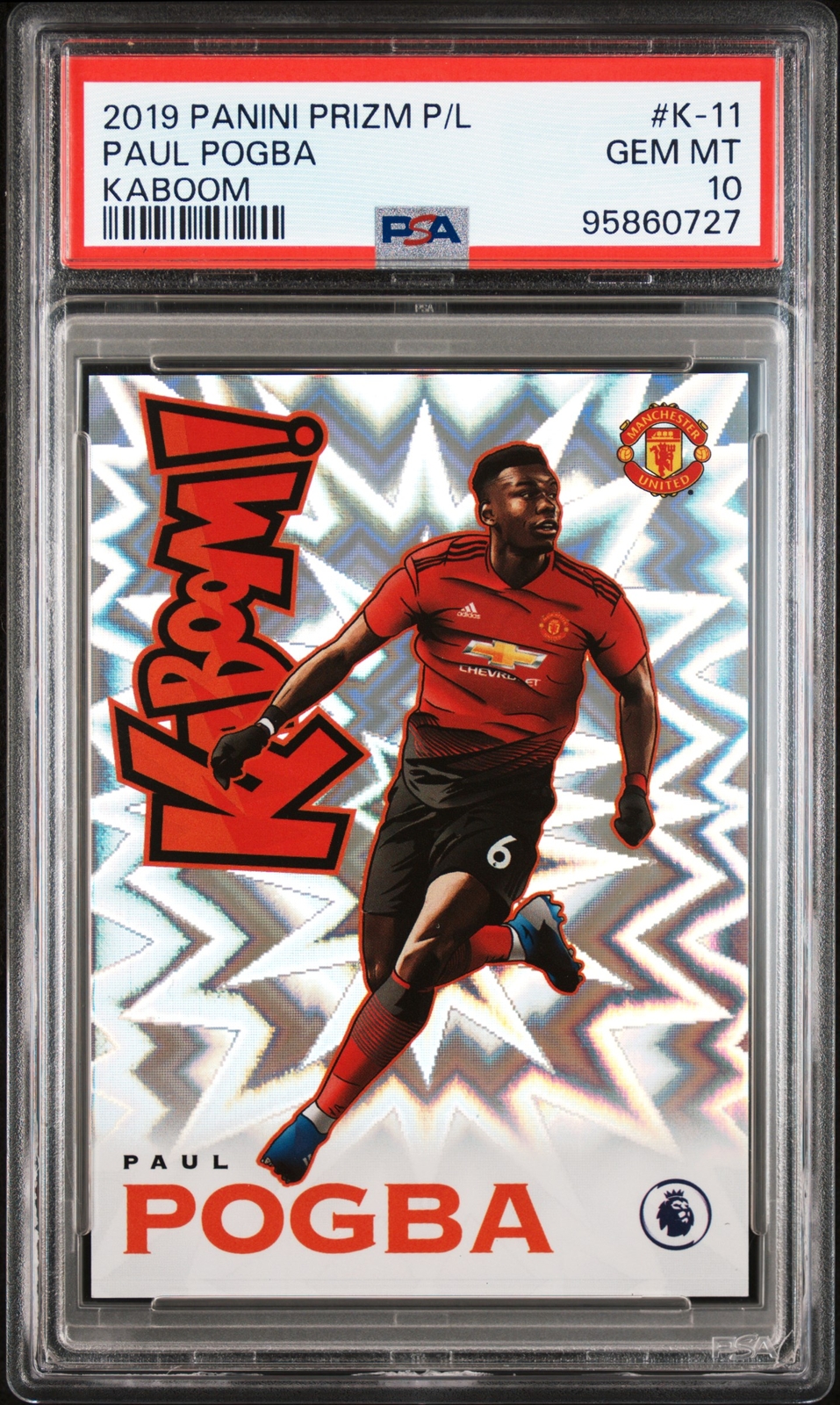 Paul Pogba 2019 Prizm Premier League #K-11 Kaboom! /(SSP Paul Pogba 2019 Prizm Premier League #K-11 Kaboom! /(SSP