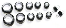 18pc Clear Plugs Gauges 00g 2g 4g 6g 8g 10g 12g 14g ear stretching kit set lot