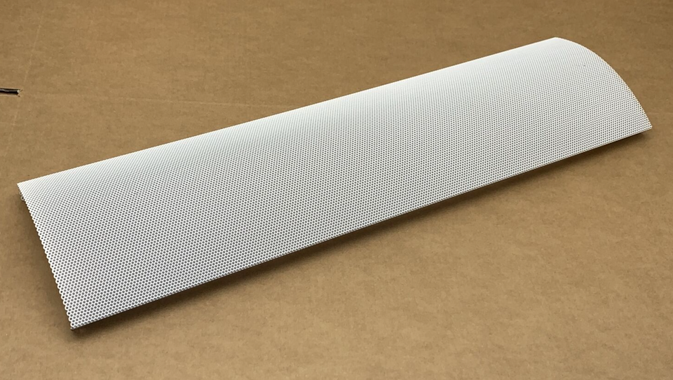 2x2 Fluorescent Light Fixture Center White Mesh Metal and Lens Cover 23 ...