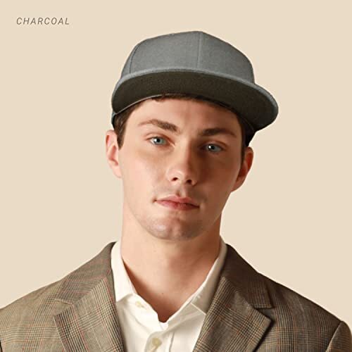 Flat Bill Visor Classic Snapback Hat Blank Adjustable Brim High One Size Black image 4
