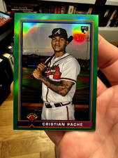 2021 Bowman 1991 Chrome Green Refractor 54/99 #91B - Cristian Pache (RC)