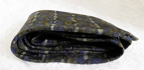 Evan Picone Men's Necktie Green Blue Watercolor 100% Silk Made in the USA - Picture 2 of 6