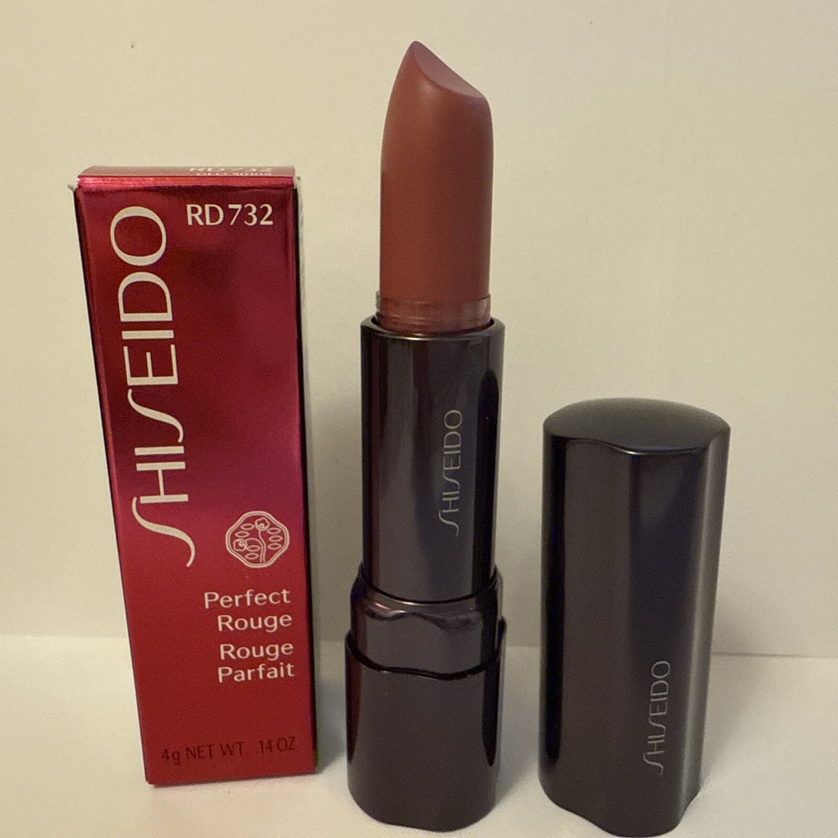NEW IN BOX RARE SHISEIDO Perfect Rouge Lipstick RD732 full size