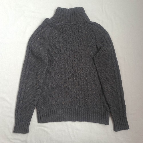 Maglione Fat Face Uomo Misto Lana 1/4 Zip Maglia Cavo Taglia M Maglione Pesante - Foto 9 di 18