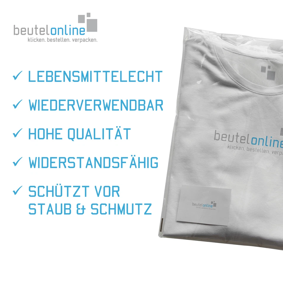 Adhäsionsverschlussbeutel klar 40my PP Folienbeutel Polybeutel selbstklebend - Bild 3 von 4