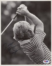 JACK NICKLAUS VINTAGE HAND SIGNED 8x10 PHOTO TO ALBERT PSA LETTER