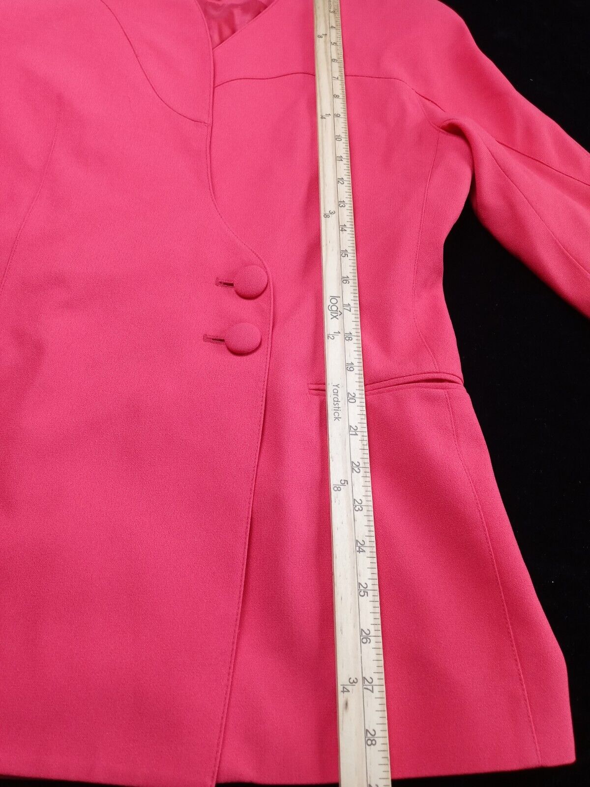 Casual corner Petite hot pink skirt Long suit pol… - image 9