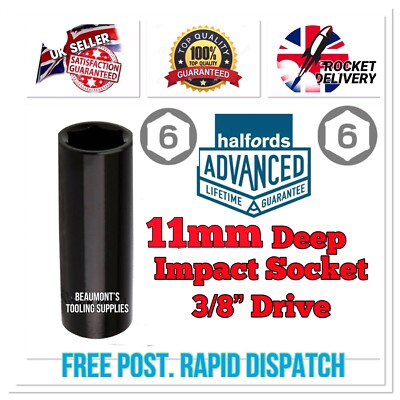 11mm Halfords Advanced Deep Impact Socket 3/8 Drive 6 Point *Free Rapid Post*