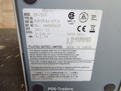 Fujitsu FP-510 USB Bonnen Printer Drucker Bon Ticket POS WIT Receipt INCL PSU - Afbeelding 6 van 7