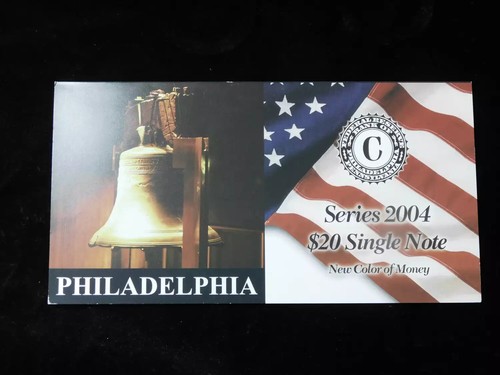 2004 $20 New Color of Money Philadelphia in OGP w/ Fancy Serial #00000456 - Picture 4 of 4