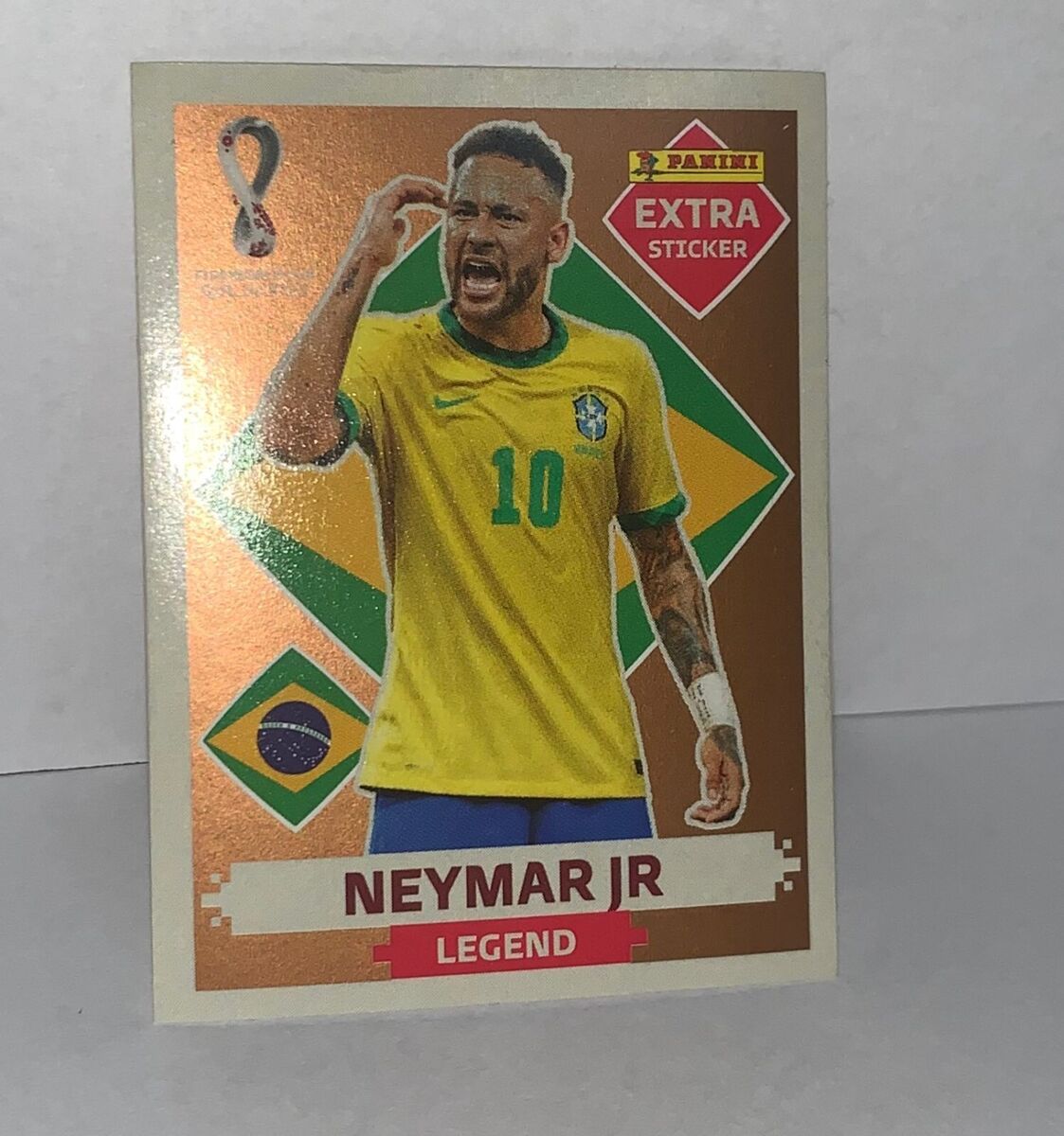 PANINI WORLD CUP 2022 NEYMAR JR. EXTRA CARD GOLD LEGEND