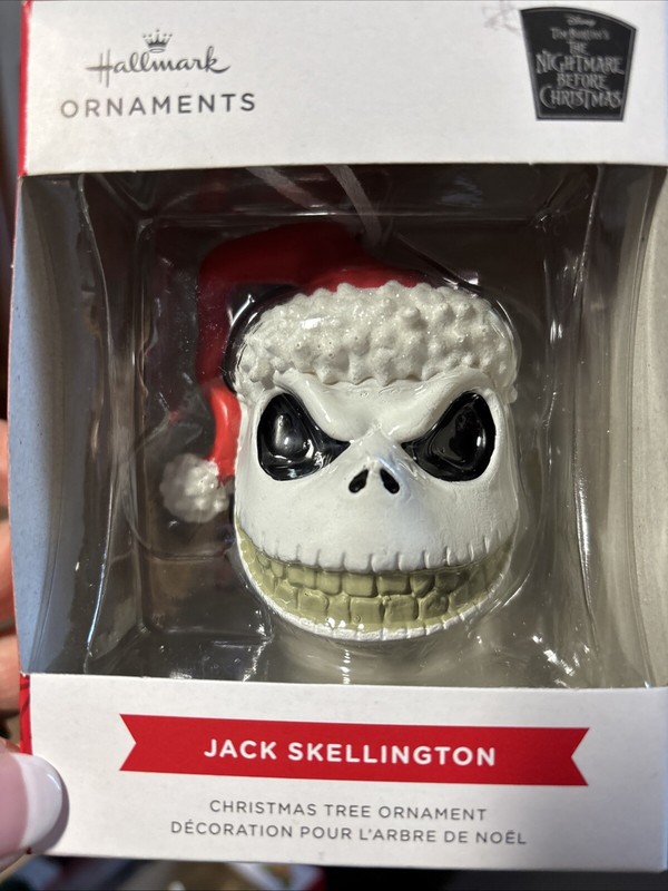 NEW 2024 Hallmark Jack Skellington Santa Hat Nightmare Before Christmas Ornament