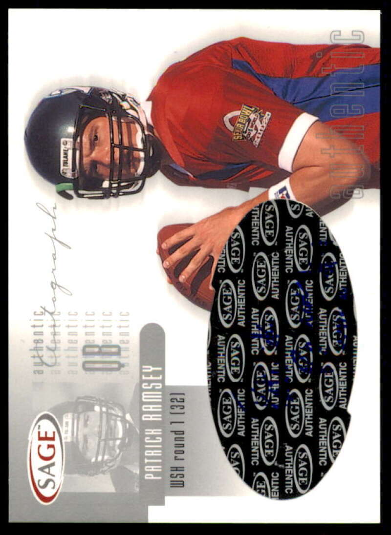 Patrick Ramsey Rookie Card 2002 SAGE Autographs Silver #A33 